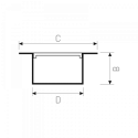 Plafon LED kwadratowy 10W złoto-czarny